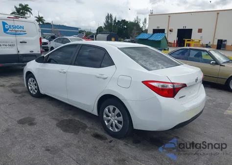 2016 Toyota Corolla L z USA, uszkodzony, nr VIN 2T1BURHE0GC511628